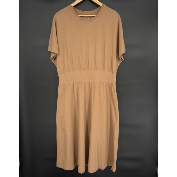 Everlane Dresses & Skirts - Everlane Women's Organic Cotton Dolman Sleeve Midi T-shirt Dress XL Brown